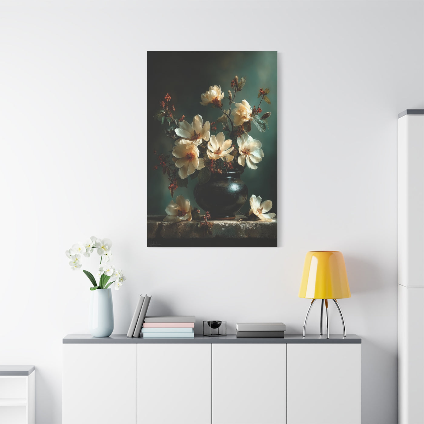 Magnolia Floral Still Life Wall Art & Canvas Print