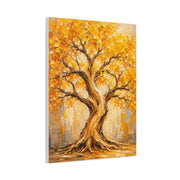 Golden Autumn Tree Impressionist Scene Wall Art & Canvas Print