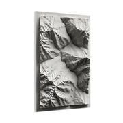Sculpted Topographic Relief Wall Art & Canvas Print