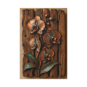 Copper Orchid on Reclaimed Wood Southwest Wall Art & Canvas Print