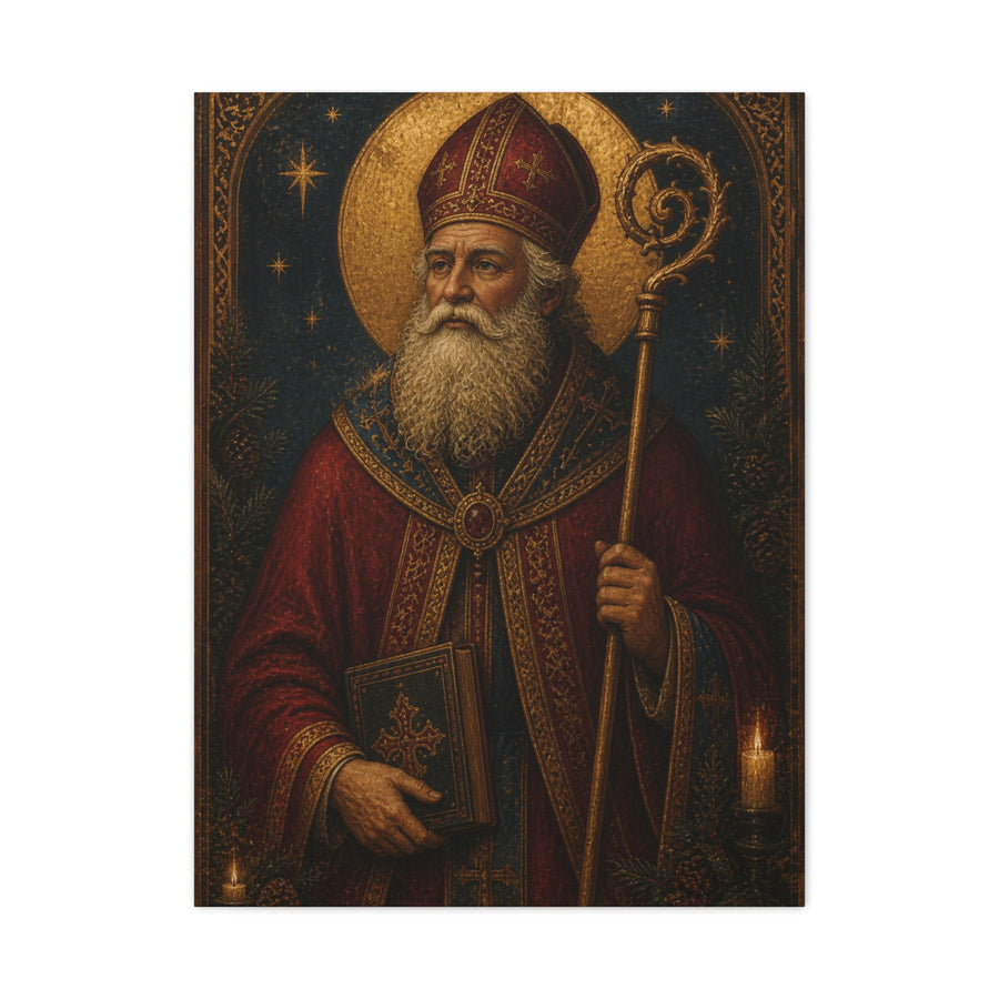 Saint Nicholas Icon Portrait Wall Art & Canvas Print