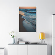 Gentle Sunset Waves on Quiet Shoreline Wall Art & Canvas Print