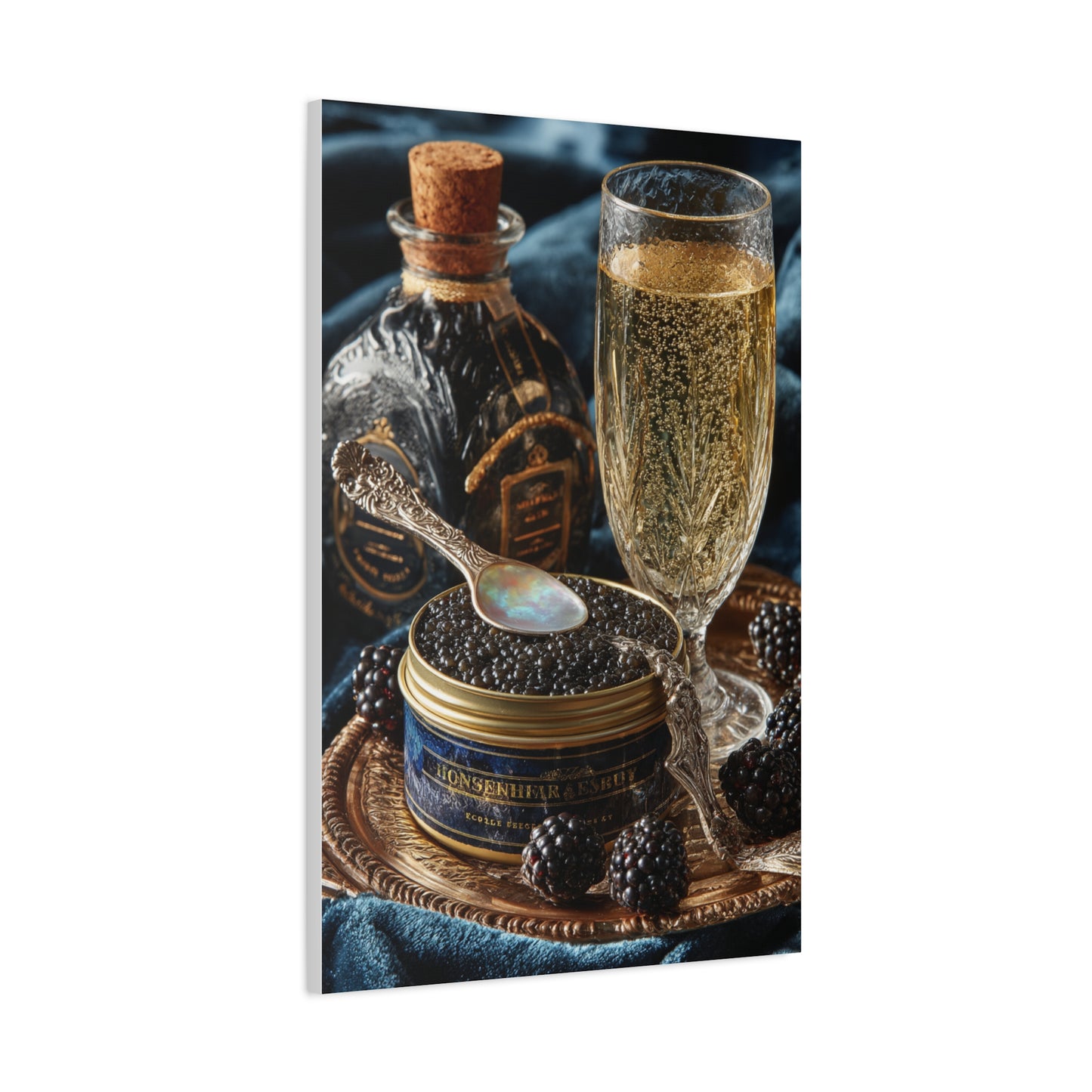 Caviar and Champagne Luxury Still Life Wall Art & Canvas Print