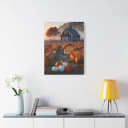 Pumpkin Patch Farm Path Wall Art & Canvas Print