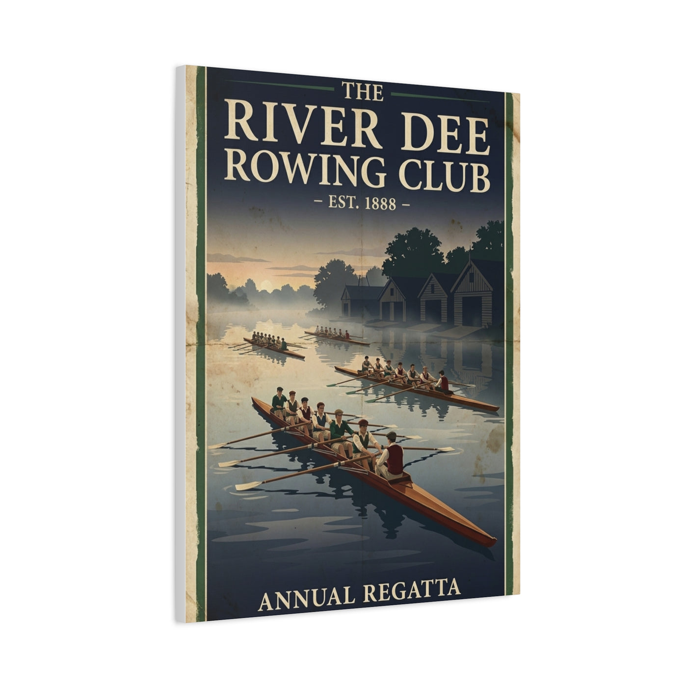 Heritage Rowing Regatta Poster Wall Art & Canvas Print