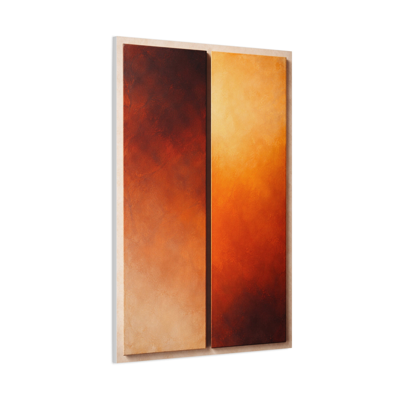 Golden Hour Diptych Color Field Wall Art & Canvas Print