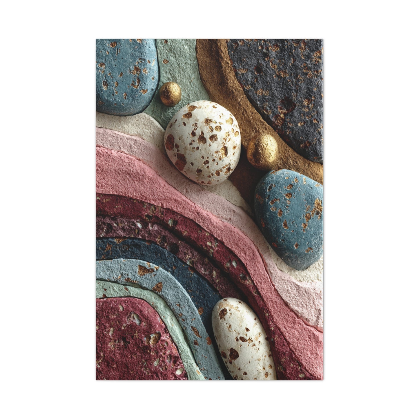Layered Mineral Stone Abstract Wall Art & Canvas Print