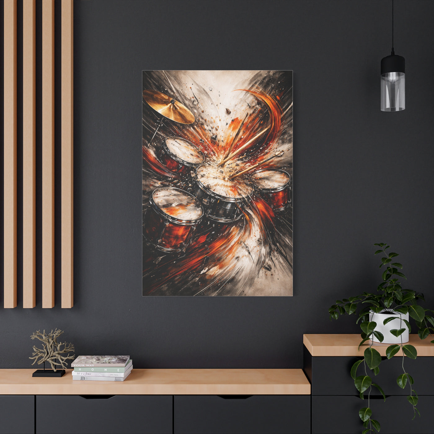 Percussion Energy Motion Painting Wall Art & Canvas Print
