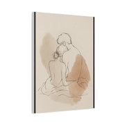 Delicate Sketch Couple Quiet Intimacy Wall Art & Canvas Print