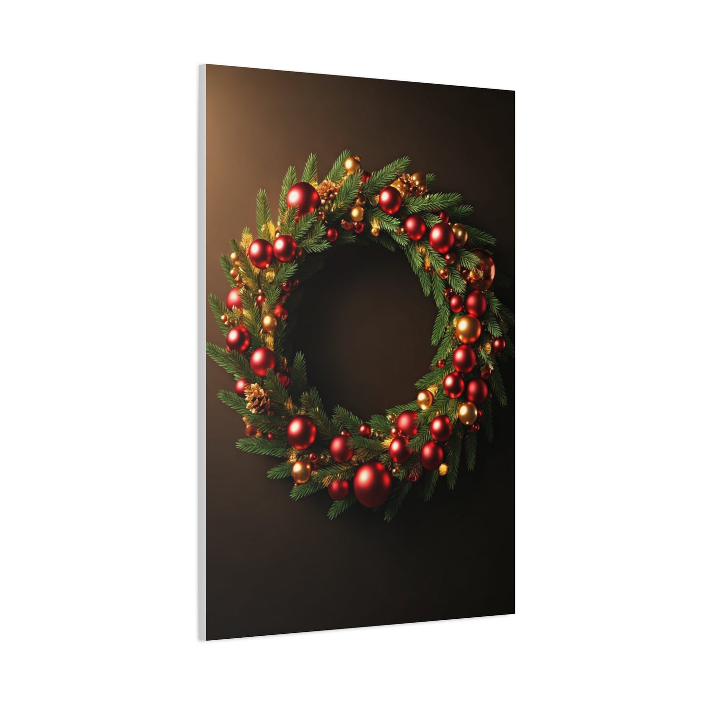 Luxury Christmas Wreath Glow Wall Art & Canvas Print