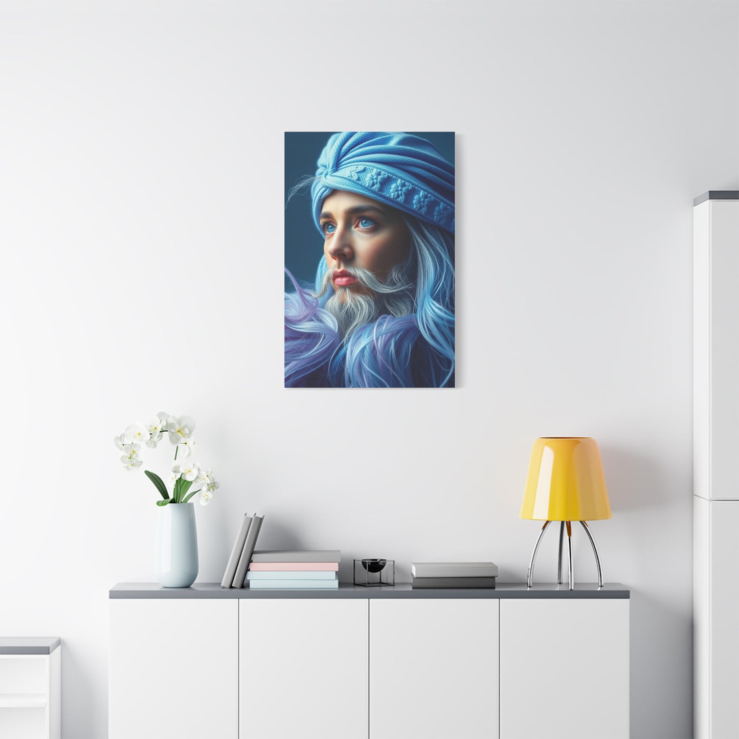 Blue & Gray Art Supreme Canvas Wall Art & Canvas Print