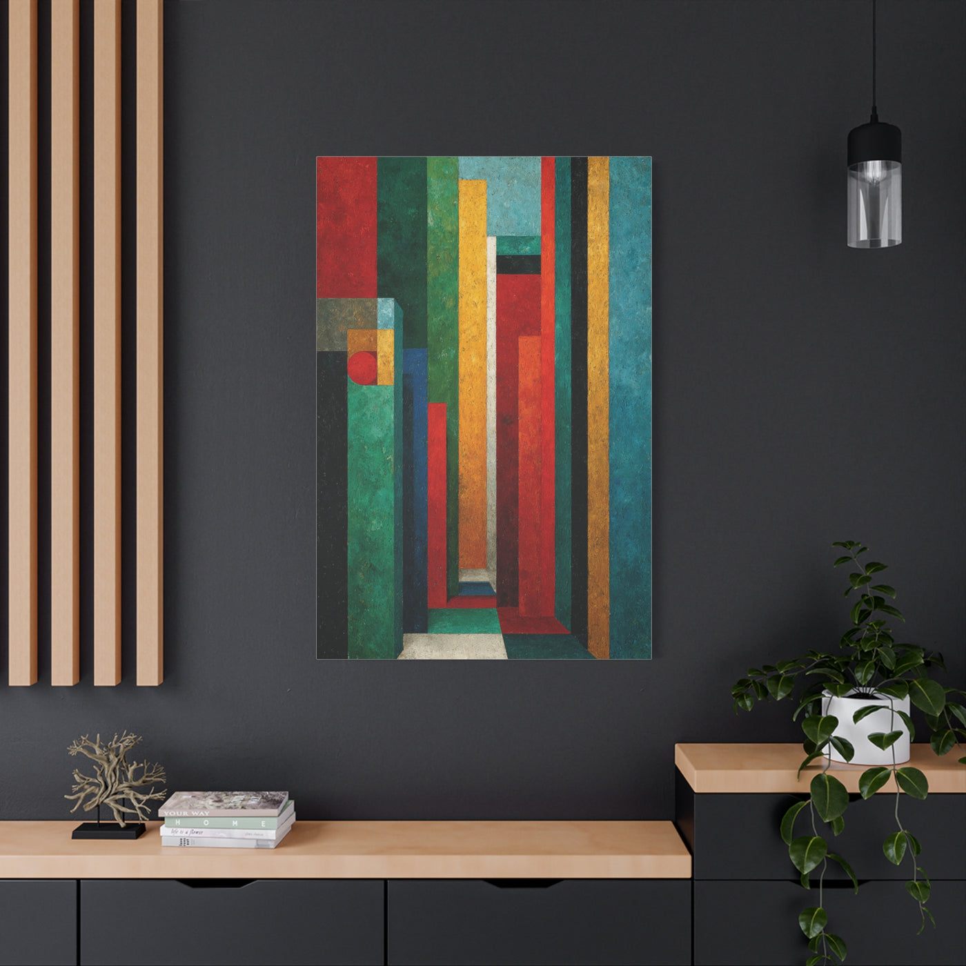 Industrial Architectural Color Block Wall Art & Canvas Print