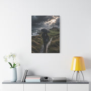 Stormy Seaside Golfer Journey Wall Art & Canvas Print