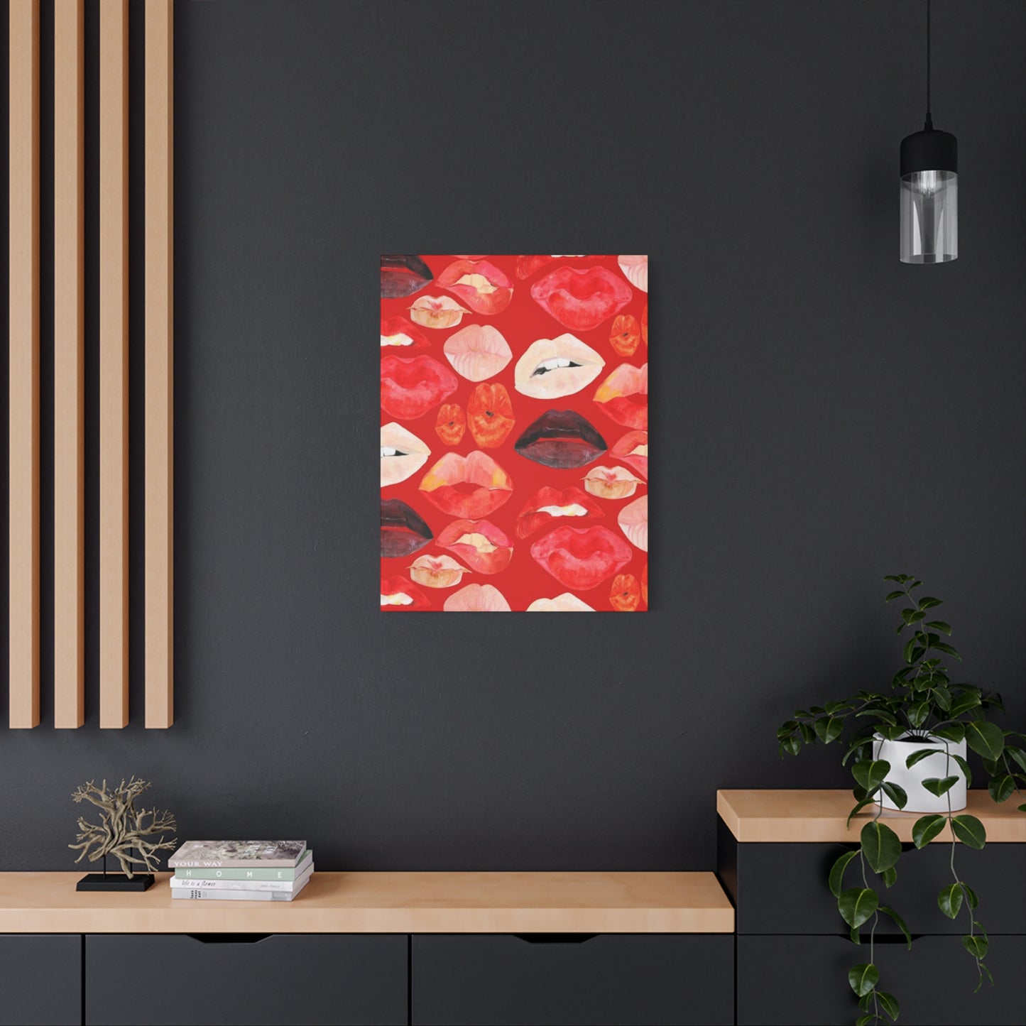 Lips Painting Wall Art & Canvas Prints