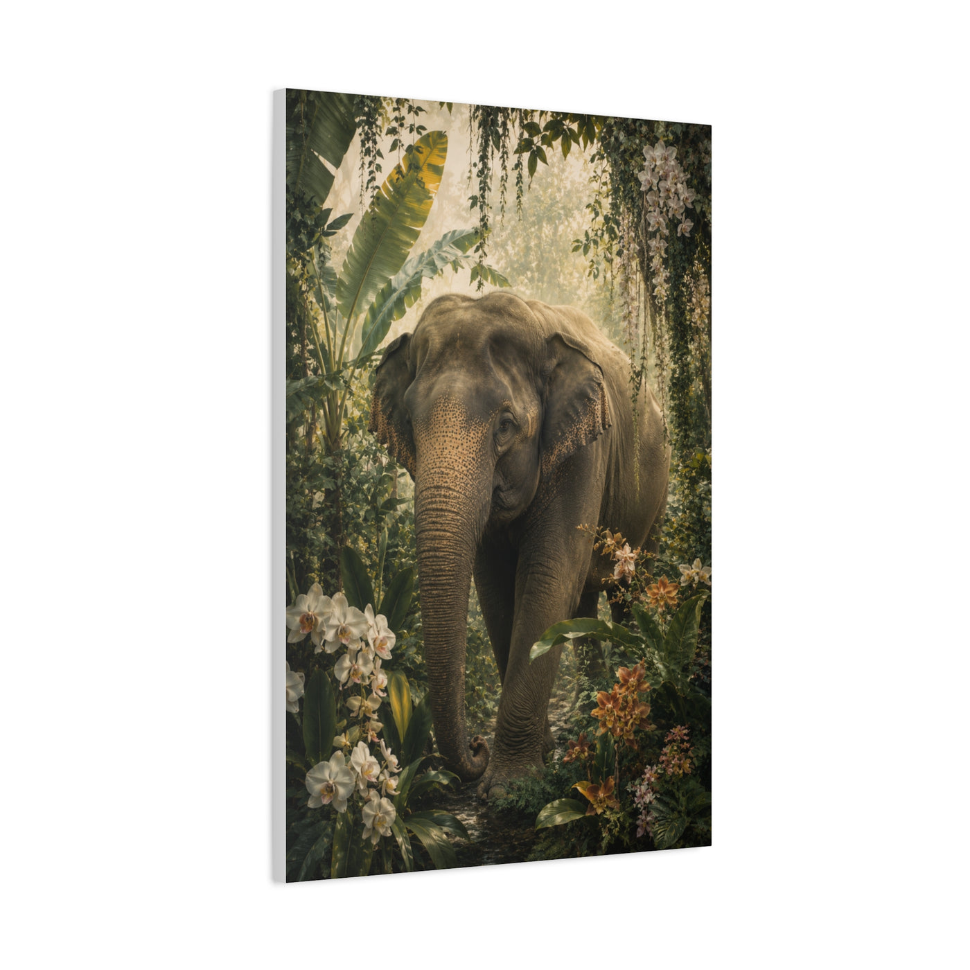Majestic Elephant Jungle Portrait Tropical Wall Art & Canvas Print