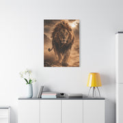 Charging Lion Dust Storm Power Wall Art & Canvas Print