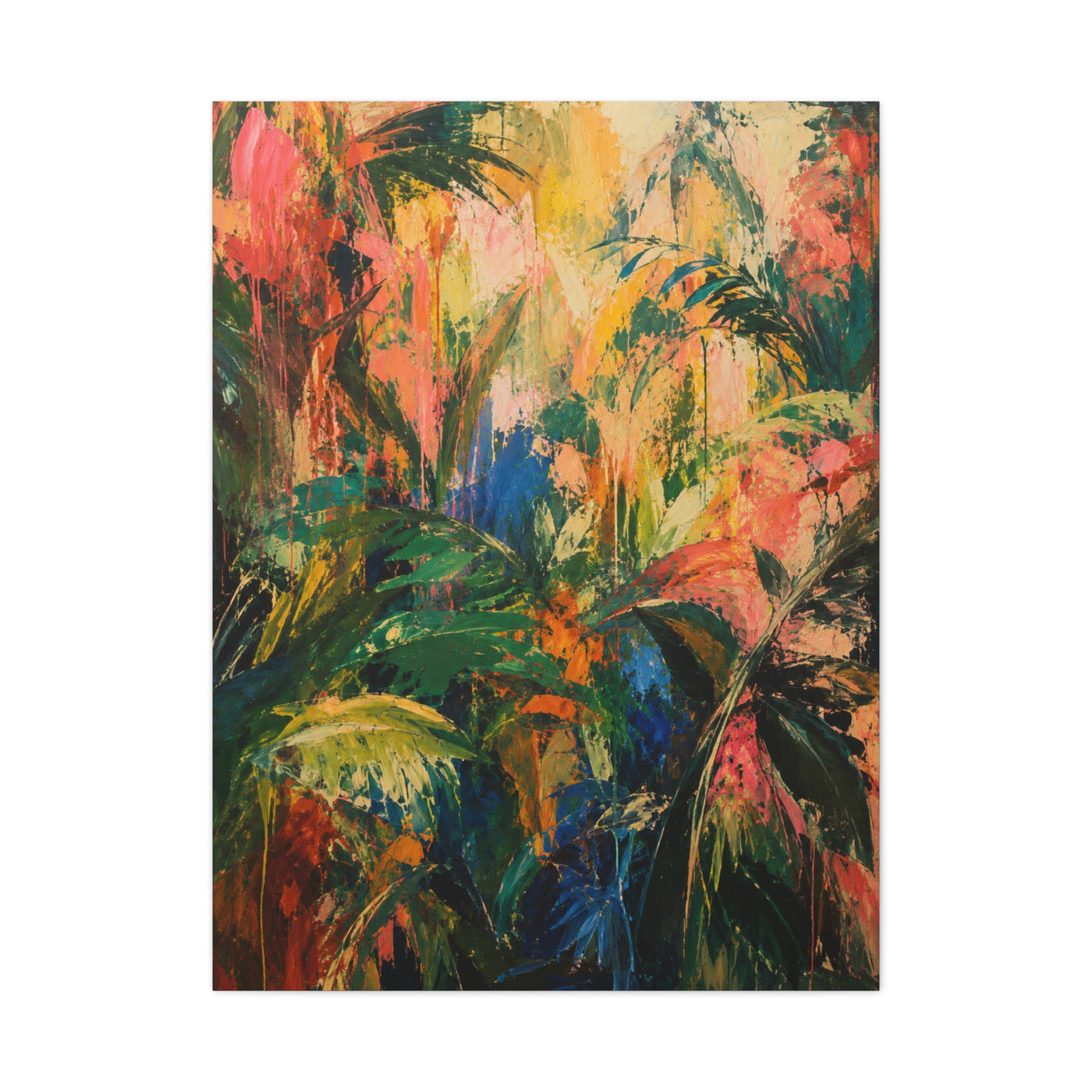 Abstract Expressionist Jungle Energy Tropical Wall Art & Canvas Print