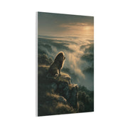 Lion on Cliff at Sunrise Sovereign View Wall Art & Canvas Print