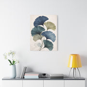 Navy Ginkgo Botanical Elegance Wall Art & Canvas Print