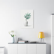 Minimal Vase with Green Leaves Wall Art & Canvas Prints