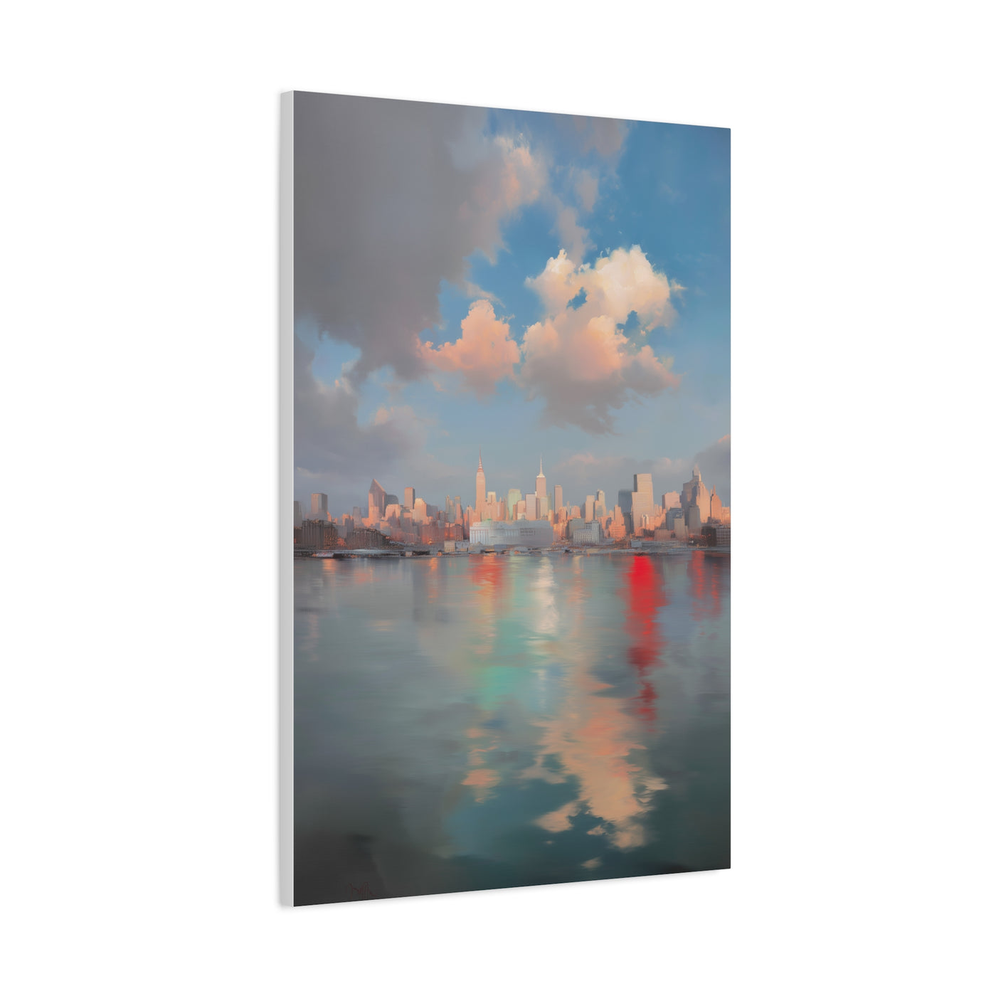 New York Skyline Pastel Dawn Serenity Wall Art & Canvas Print