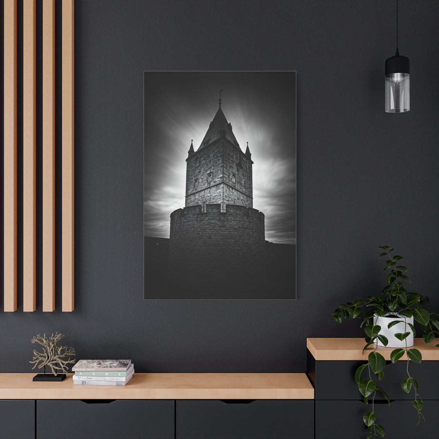 Gothic Fortress Tower Under Dramatic Skies Wall Art & Canvas Prints