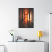 Minimal Orange Light Corridor Wall Art & Canvas Print