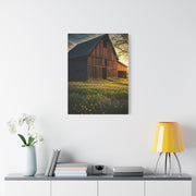 Wildflower Meadow Barn at Sunrise Wall Art & Canvas Prints