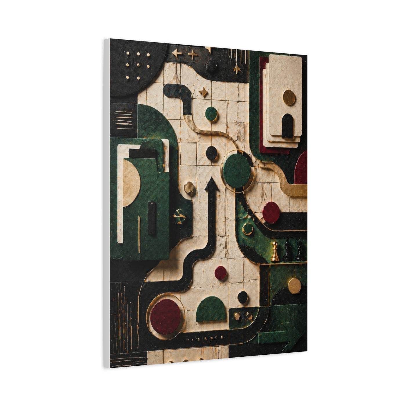 Strategic Pathway Abstract Composition Wall Art & Canvas Print