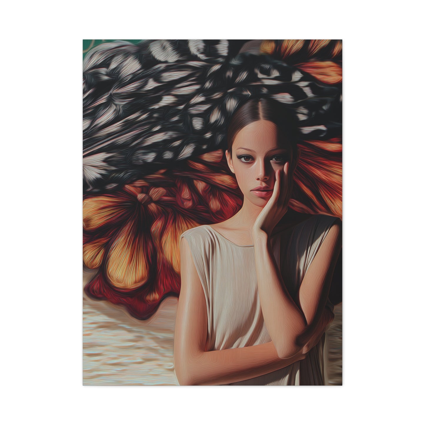 Abstract Butterfly Portrait Contemporary Wall Art & Canvas Print