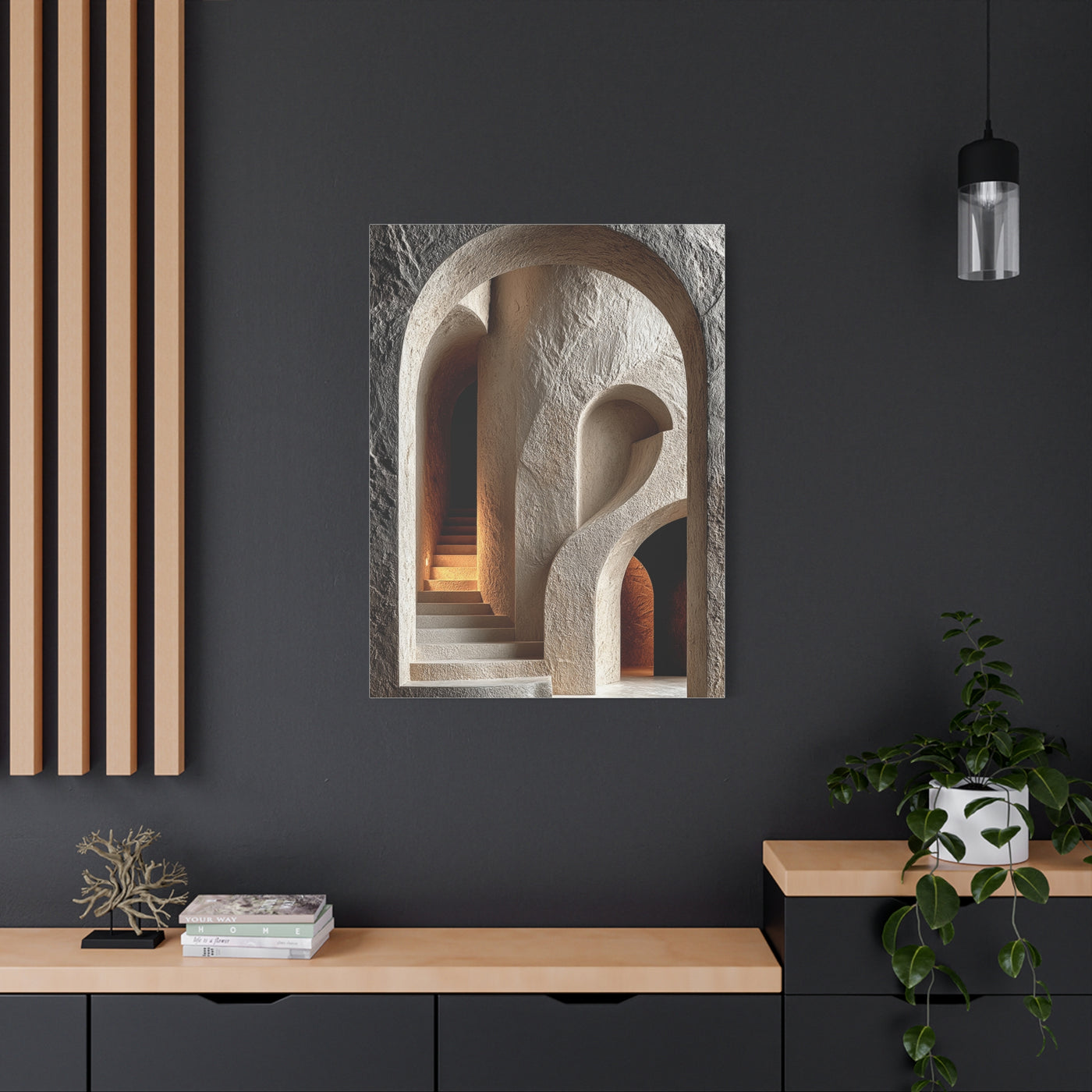 Sculptural Archway Minimalism Wall Art & Canvas Print