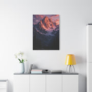 Rose Alpenglow Mountain Face Wall Art & Canvas Print