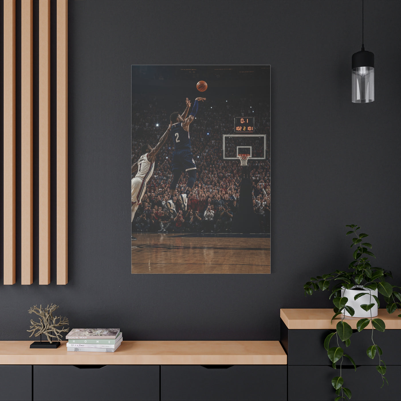 Final Second Game Winner Basketball Sports Wall Art & Canvas Print