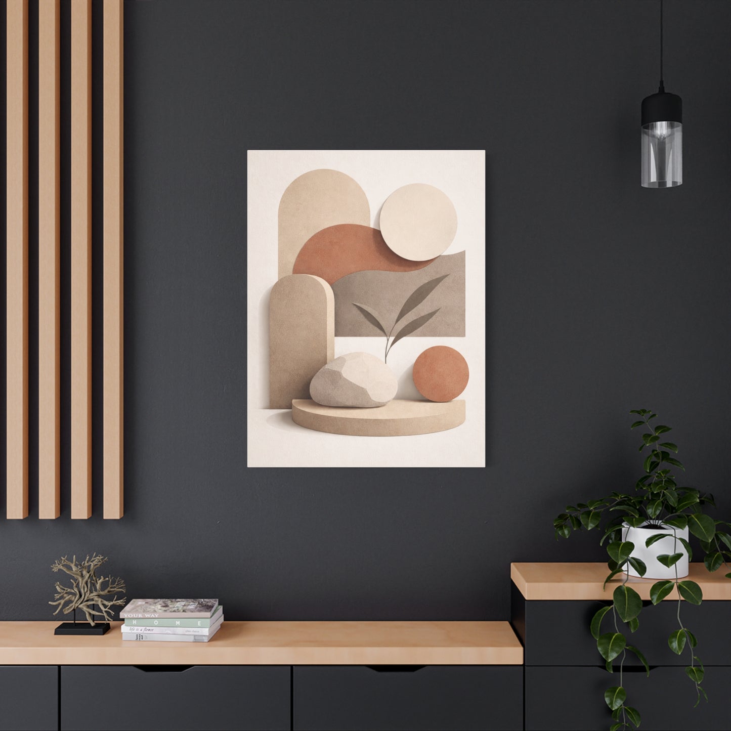 Neutral Gallery Shapes Wall Art & Canvas Print