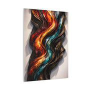 Glossy Molten Metal Relief Wall Art & Canvas Print