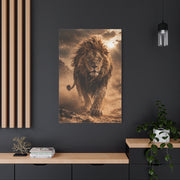 Charging Lion Dust Storm Power Wall Art & Canvas Print