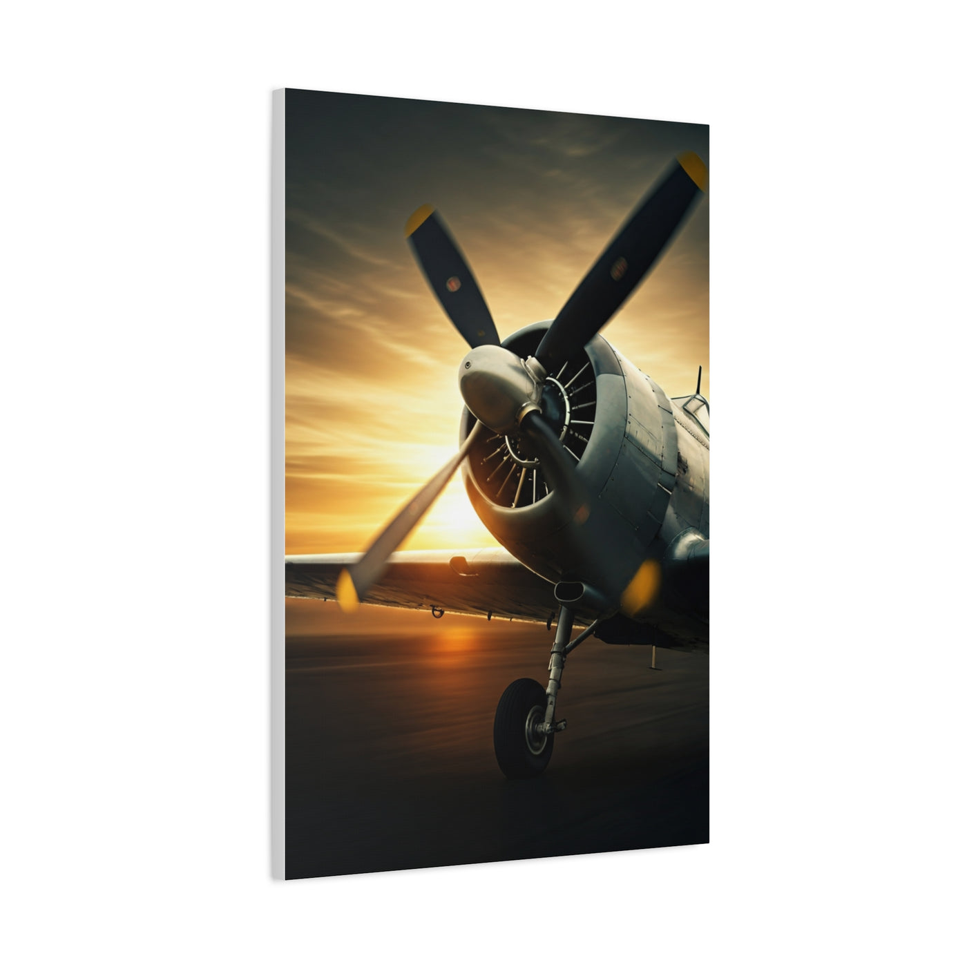 Propeller Power at Golden Hour Wall Art & Canvas Prints