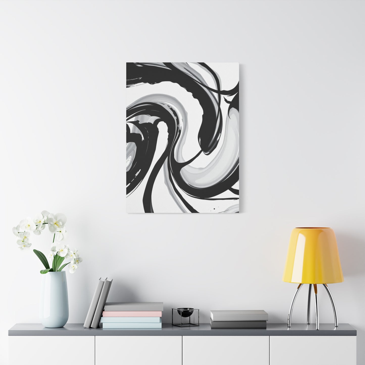 Black and White Abstract Art Refined Canvas Wall Art & Canvas Print