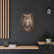 Rustic Metal Owl Sculpture Wall Art & Canvas Print