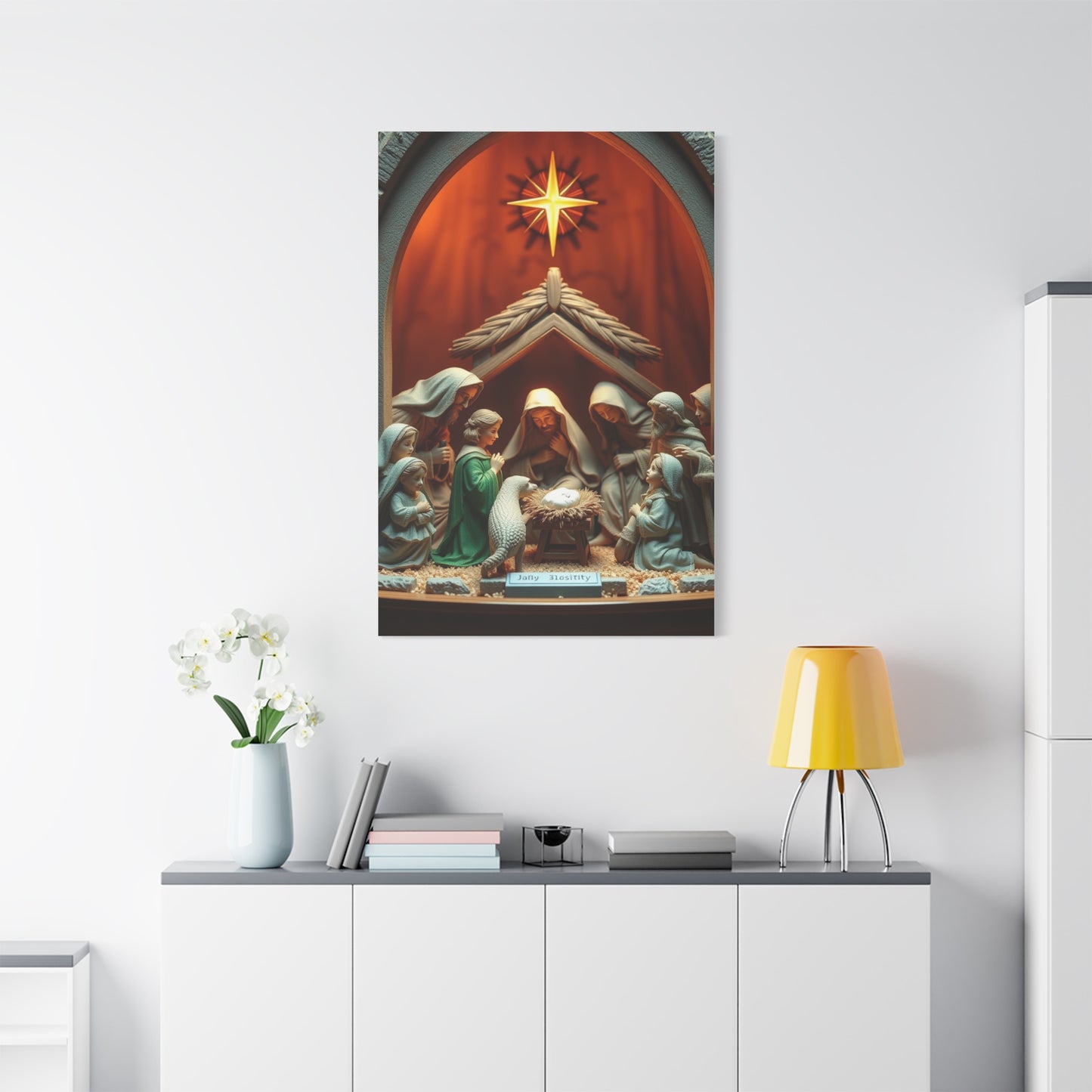 Divine Birth Tableau Wall Art & Canvas Print