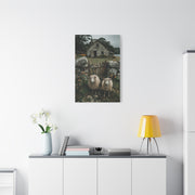 Sheep at Farmhouse Gate Wall Art & Canvas Print