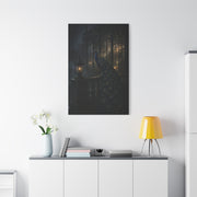 Gothic Night Peacock Balcony Wall Art & Canvas Print