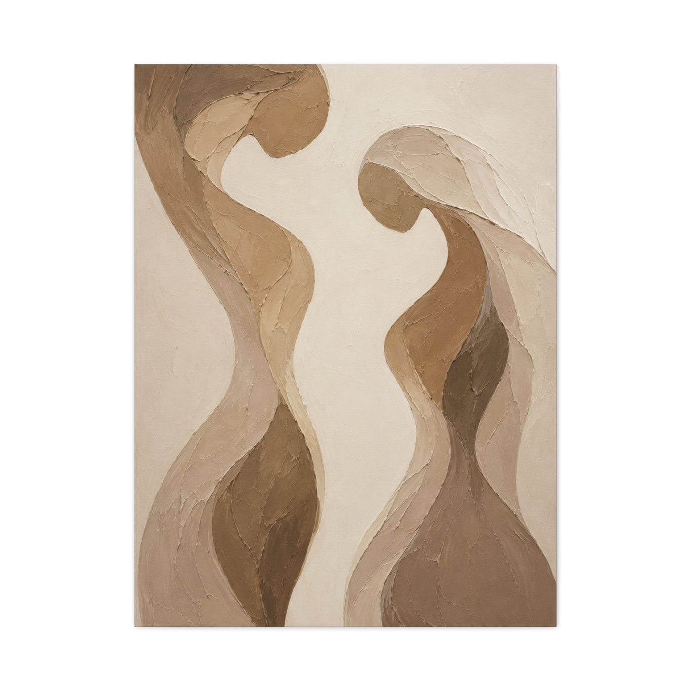 Abstract Earth Tone Lovers Flow Wall Art & Canvas Print