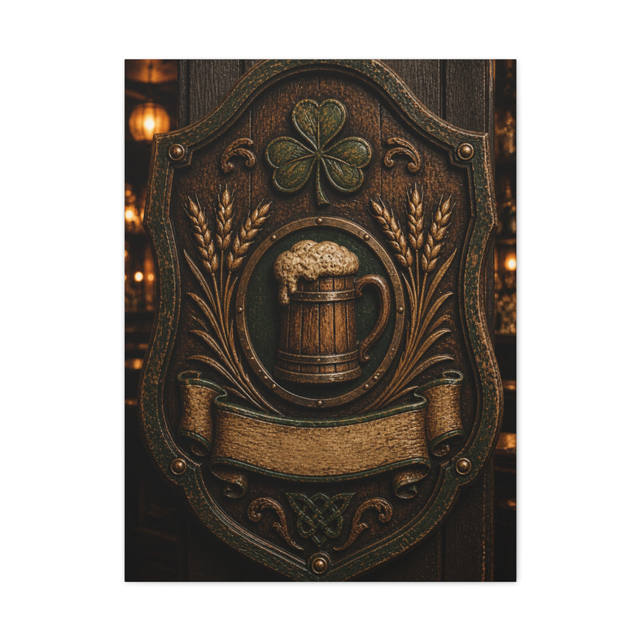 Irish Pub Heritage Crest Wall Art & Canvas Print