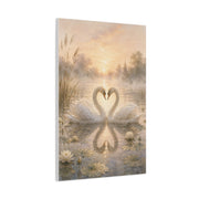 Ethereal Swan Devotion Sunrise Wall Art & Canvas Print