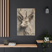 Rustic Stone Deer Relief Wall Art & Canvas Print