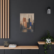 Modern Color Block Skyline Reflection Wall Art & Canvas Print