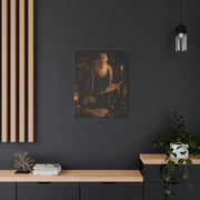 Dark Academia Santa Library Wall Art & Canvas Print