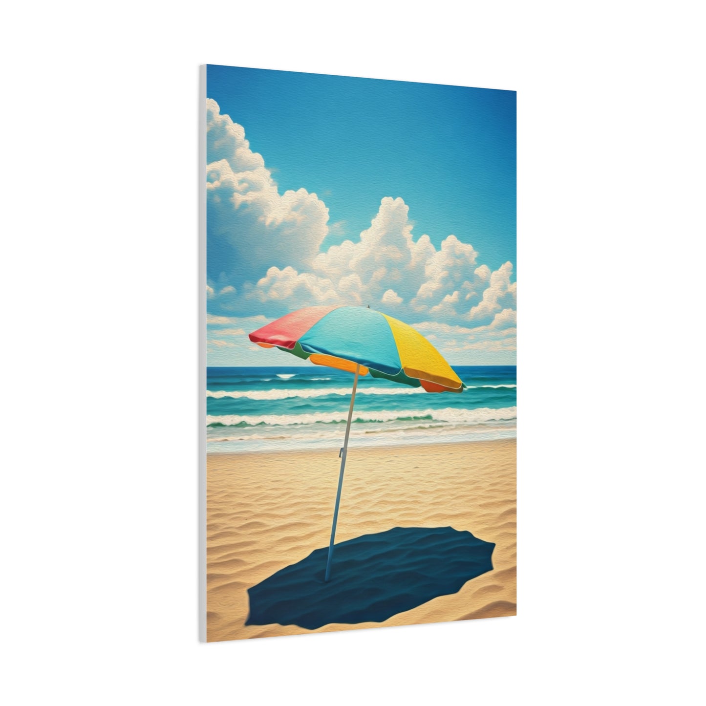 Summer Umbrella by the Shore Wall Art & Canvas Prints