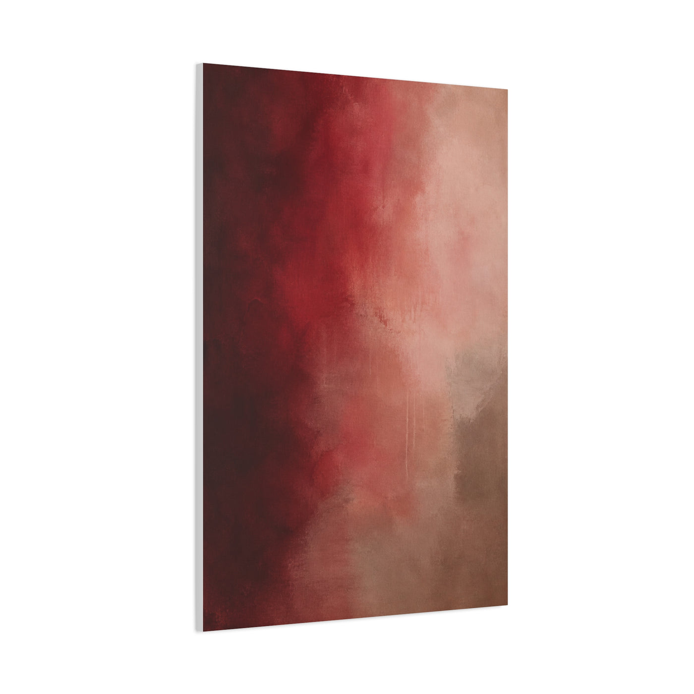 Burgundy Blush Color Field Abstraction Wall Art & Canvas Print